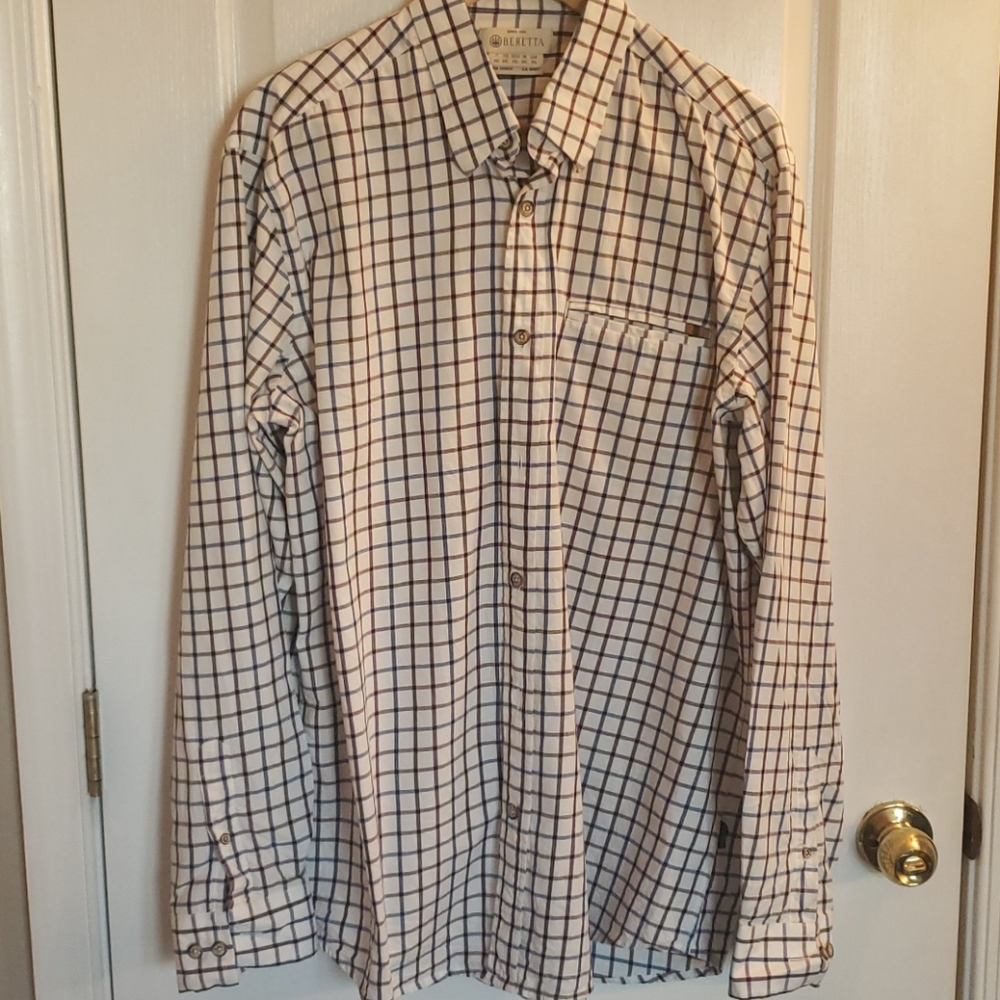 Beretta XL Men Cotton Checked Shirt